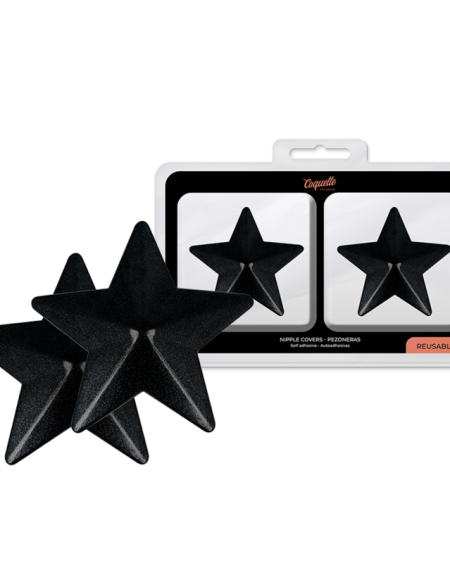 COQUETTE CHIC DESIRE - CUBRE PEZONES METAL ESTRELLAS NEGRAS