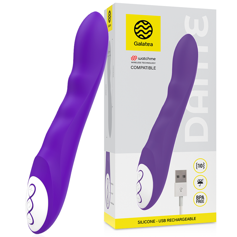 GALATEA - DANTE VIBRADOR LILA + MANDO CONTROL REMOTO WATCHME