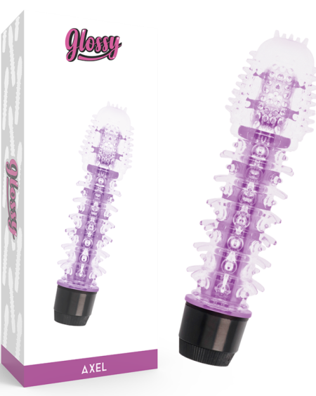 Vibrador clássico Axel da GLOSSY, disponível em lilás, preto e rosa
