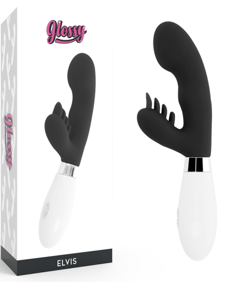 Massageador de coelho Elvis Rabbit Preto da marca Glossy