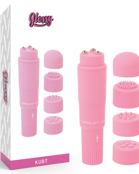GLOSSY - POCKET KURT MASAJEADOR ROSA
