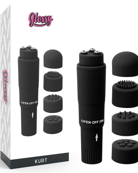 GLOSSY - POCKET KURT MASAJEADOR NEGRO
