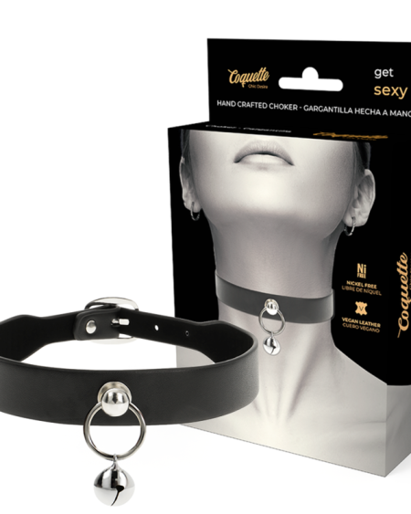 COQUETTE CHIC DESIRE - COLLAR CUERO VEGANO ACCESORIO WOMAN CASCABEL/ARO