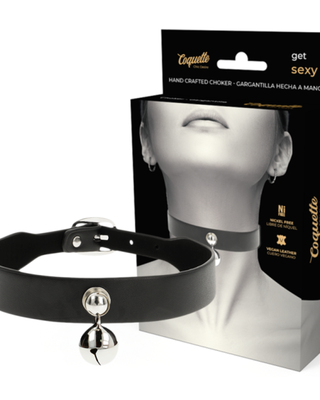 COQUETTE CHIC DESIRE - COLLAR CUERO VEGANO ACCESORIO WOMAN CASCABEL