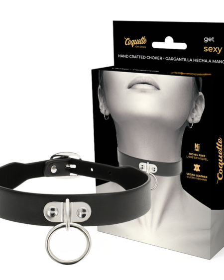 COQUETTE CHIC DESIRE - COLLAR CUERO VEGANO ACCESORIO WOMAN FETISH
