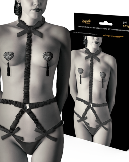 COQUETTE CHIC DESIRE - LINGERIE SET CON PEZONERAS DELUXE