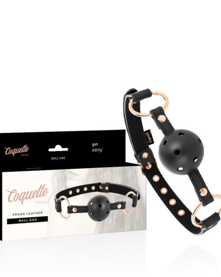 Mordaça respirável em couro vegan COQUETTE CHIC DESIRE