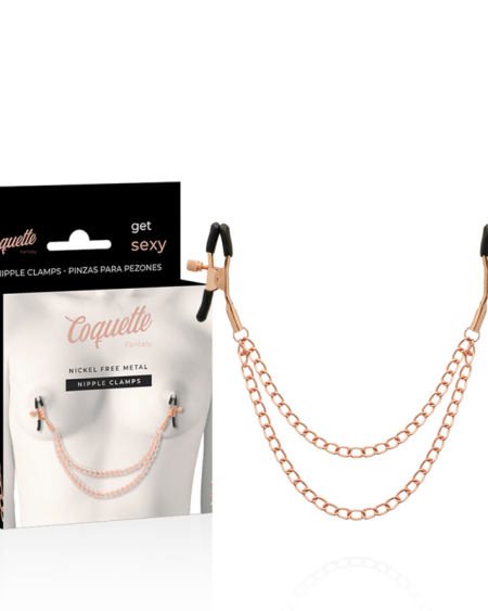 COQUETTE CHIC DESIRE - FANTASY PINZAS METALICAS PEZONES CON CADENA
