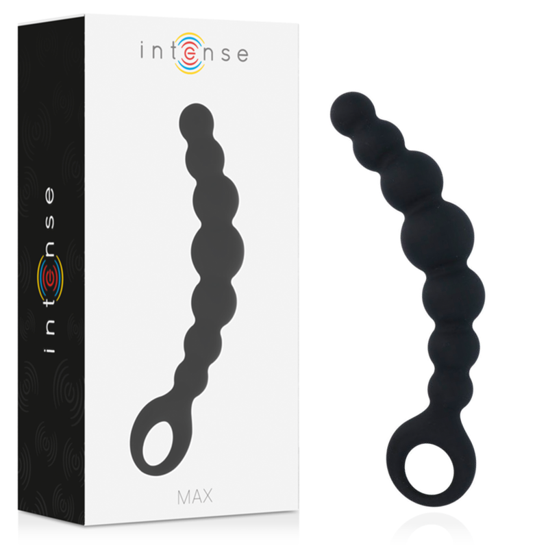 Bolas anais INTENSE Anal Beads Max com 8 esferas e pega
