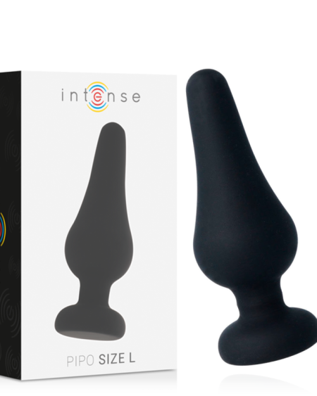 INTENSE - ANAL PLUG PIPO L SILICONE NEGRO 13 CM