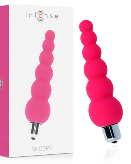 Vibrador Snoopy 7 velocidades em silicone rosa intenso