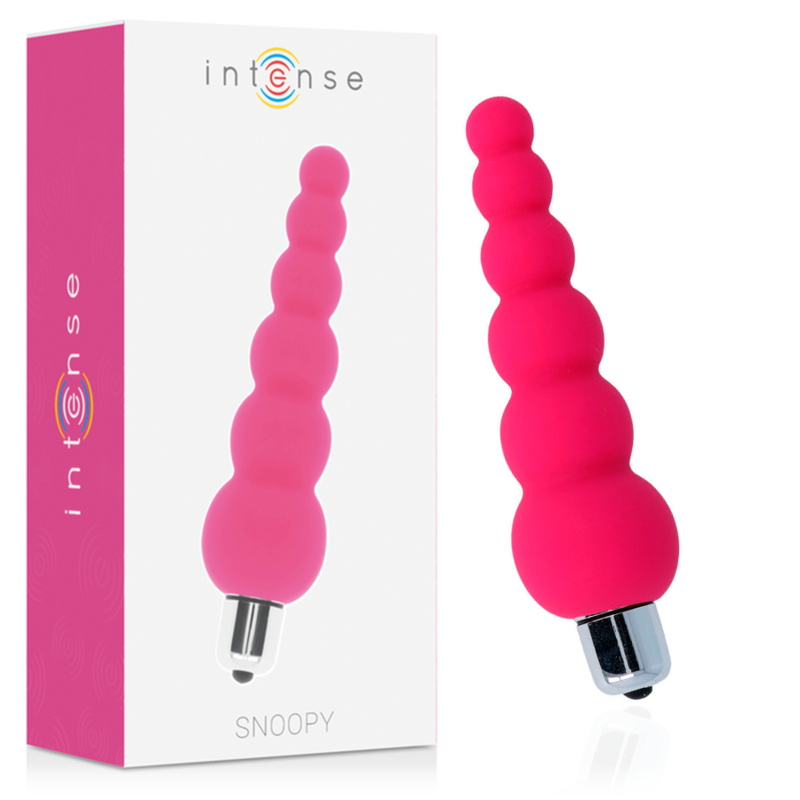 Vibrador Snoopy 7 velocidades em silicone rosa intenso