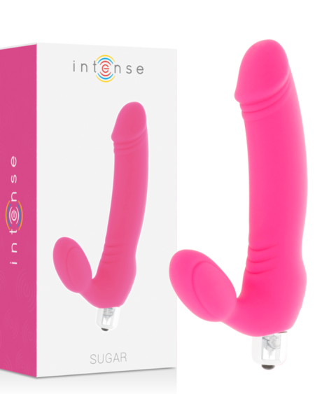 Dildo Sugar em silicone fúcsia com 7 modos de vibração