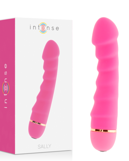 Vibrador Sally da INTENSE HIGH TECH, com ponta curva e formato ergonómico