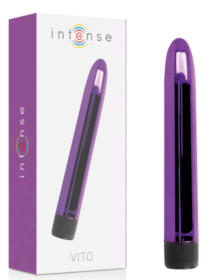 Vibrador clássico VITO da INTENSE FUN TOYS, disponível em lilás, preto e rosa