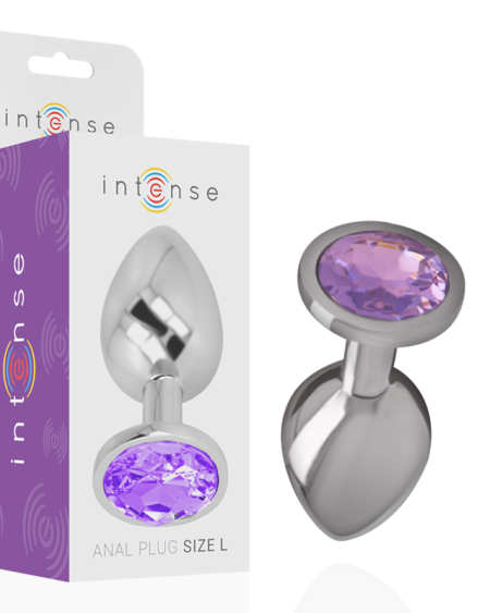 Plug anal de metal INTENSE com cristal decorativo