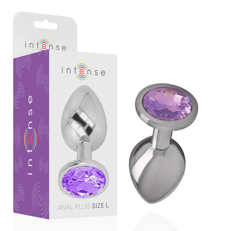Plug anal de metal INTENSE com cristal decorativo
