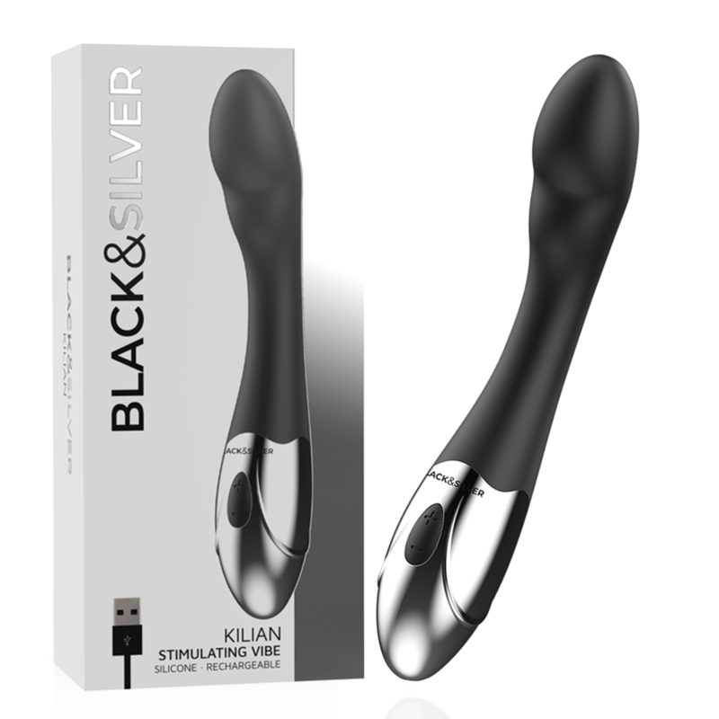 Vibrador para ponto G Kilian da BLACK&SILVER, recarregável por USB