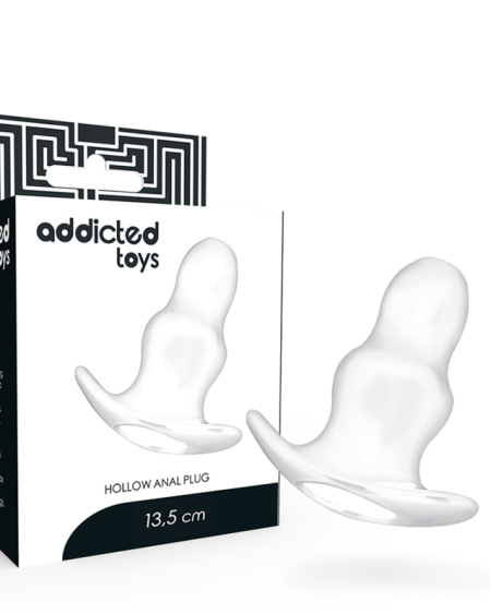 Dilatador anal grande transparente ADDICTED TOYS com túnel oco e dois anéis