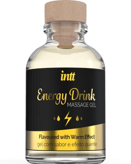 INTT MASSAGE & ORAL SEX - GEL DE MASAJE CON SABOR A BEBIDA ENERGÉTICA Y EFECTO CALOR