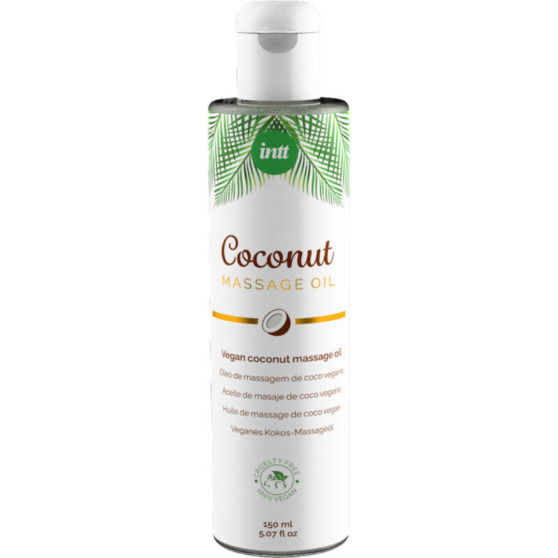 Óleo de massagem vegano doce com sabor a coco relaxante