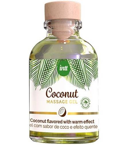 INTT - GEL DE MASAJE VEGANO CON SABOR A COCO Y EFECTO CALOR