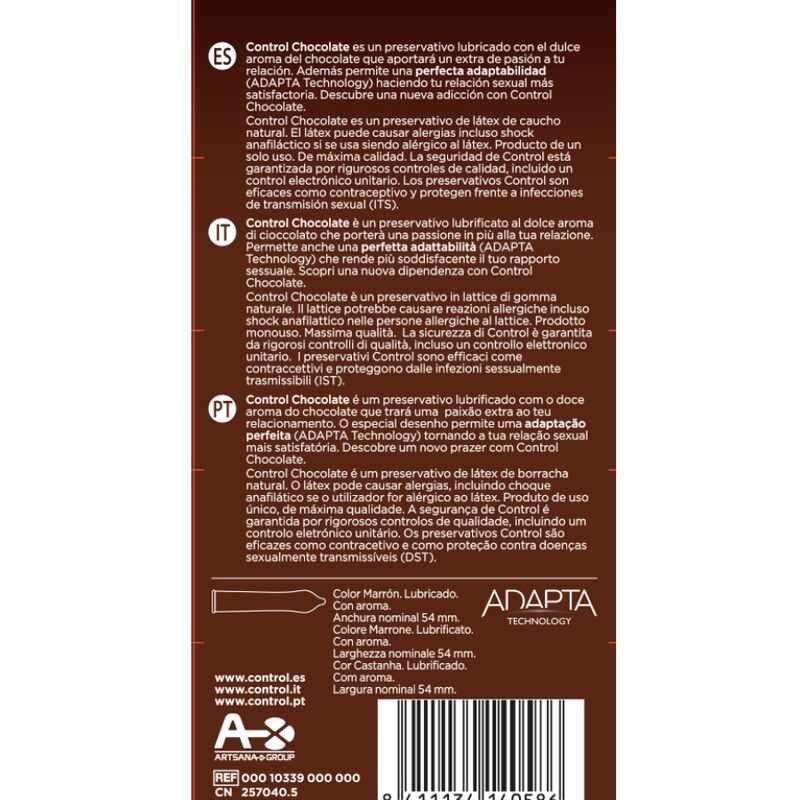 Preservativos CONTROL sabor chocolate