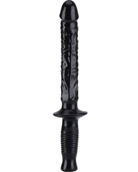 Dildo realista GET REAL The Manhandler, com eixo marmoreado e pega de estilo bastão de polícia