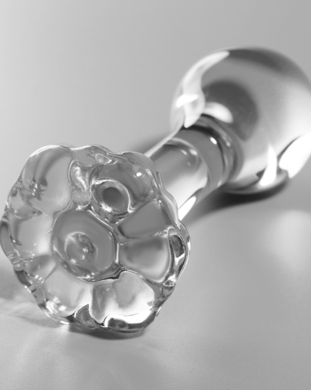 Plug anal de cristal borosilicato NEBULA, modelo 2, transparente de 11 cm