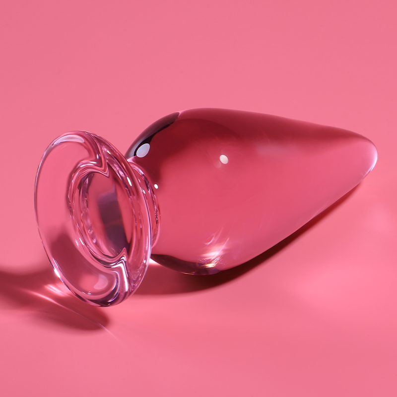 NEBULA SERIES BY IBIZA - MODELO 4 PLUG CRISTAL TRANSPARENTE 11 CM -O- 5 CM - ROSA