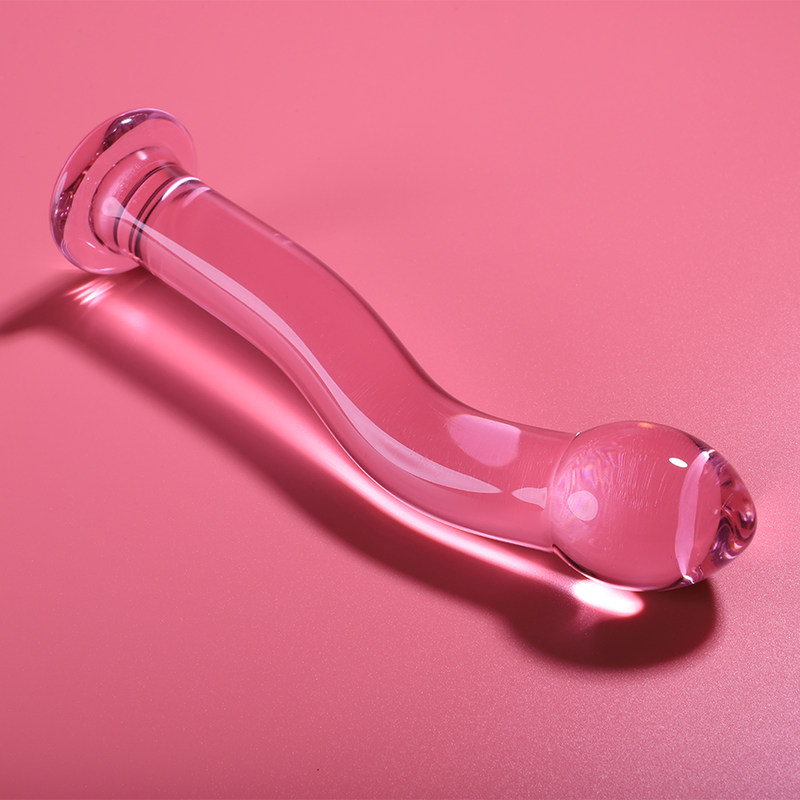 NEBULA SERIES BY IBIZA - MODELO 18 DILDO CRISTAL TRANSPARENTE 18.5 CM -O- 3.5 CM - ROSA