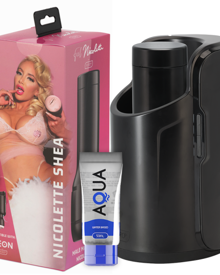 Imagem do KEON com FEEL NICOLETTE SHEA STROKER e LUBRIFICANTE AQUA QUALITY