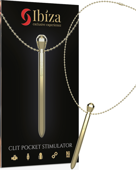 Estimulador discreto IBIZA com colar recarregável em dourado
