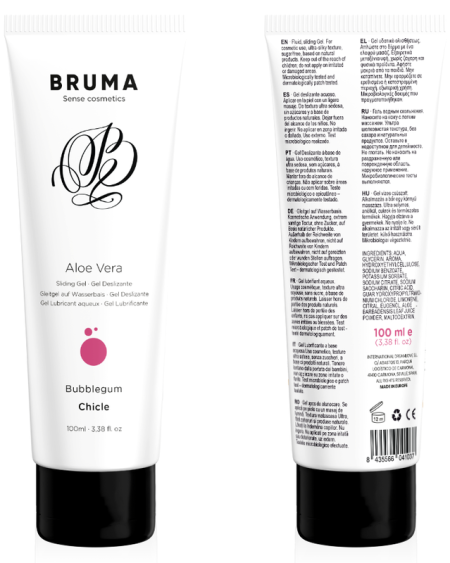 Gel lubrificante BRUMA com aloe vera e sabor a pastilha elástica