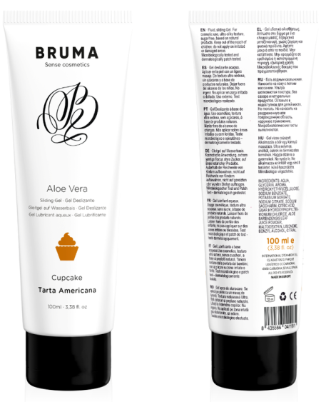 Gel lubrificante BRUMA com aloe vera e sabor a tarte americana
