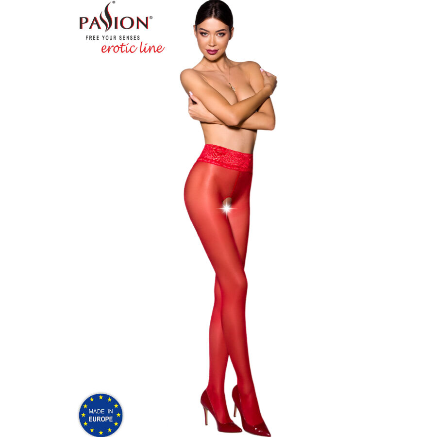 PASSION - TIOPEN 008 MEDIAS BLANCO 1/2 (30 DEN) - ROJO, 3/4