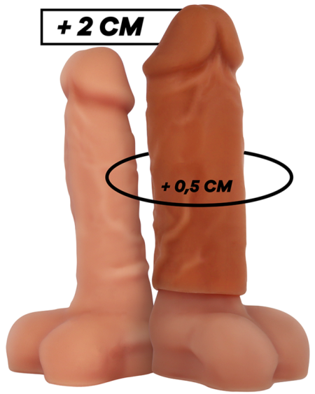 VIRILXL - EXTENSIÓN DE PENE LIQUID SILICONE V3 MARRÓN