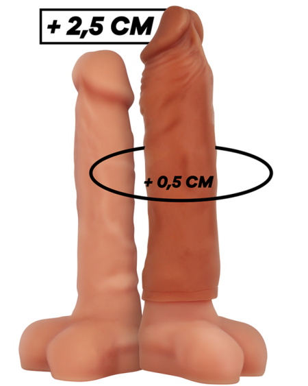 VIRILXL - EXTENSIÓN DE PENE LIQUID SILICONE V5 MARRÓN