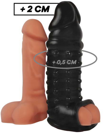 Capa peniana extensora VIRILXL V11 com textura e correia genital