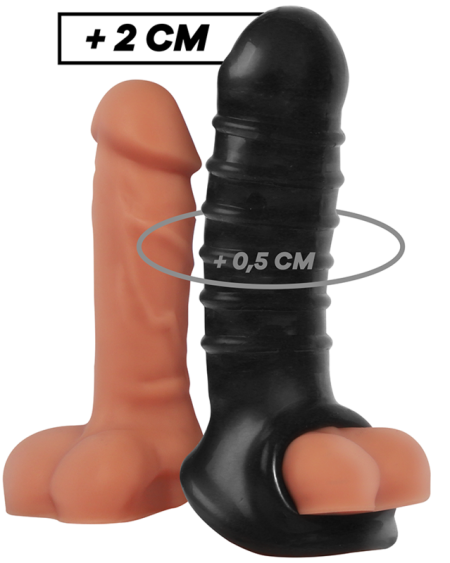 VIRILXL - EXTENSIÓN Y FUNDA DE PENE V15 NEGRO
