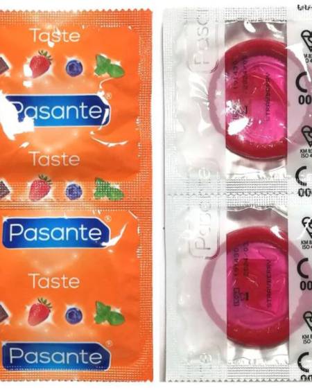 Embalagem PASANTE de preservativos com sabor, com 144 unidades