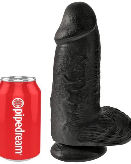KING COCK - PENE REALÍSTICO CHUBBY 23 CM NEGRO
