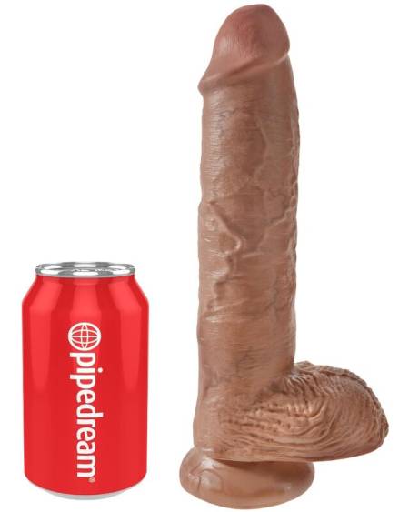 KING COCK - PENE REALÍSTICO CON TESTÍCULOS 19.8 CM CARAMELO