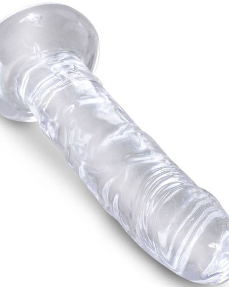 KING COCK - CLEAR PENE REALÍSTICO 15.5 CM TRANSPARENTE