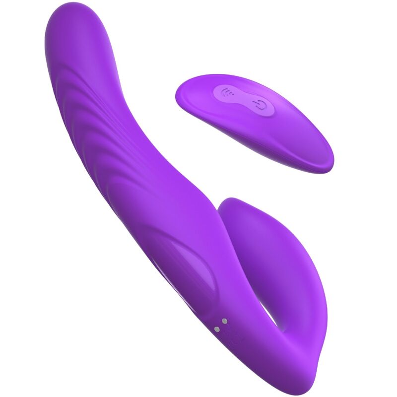 Vibrador de dupla penetração Violeta com controlo remoto