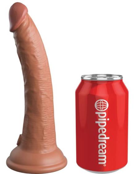 KING COCK - ÉLITE DILDO REALÍSTICO SILICONA 17.8 CM CARAMELO