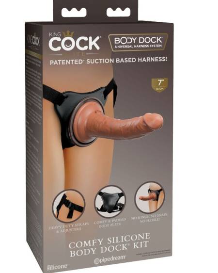 KING COCK - ÉLITE ARNÉS AJUSTABLE CONFORTABLE CON DILDO 17.8 CM