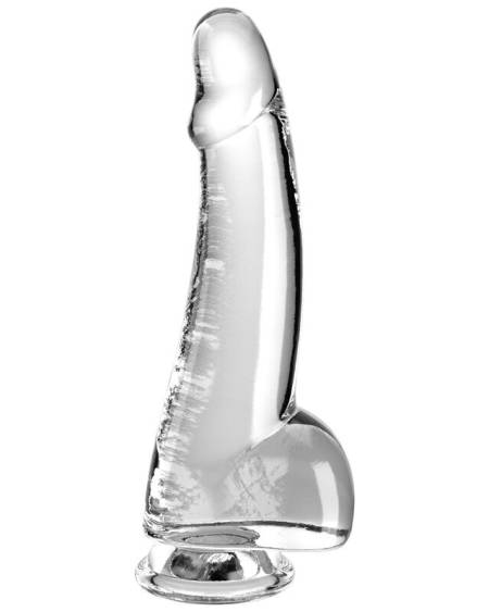 KING COCK - CLEAR DILDO CON TESTÍCULOS 15.2 CM TRANSPARENTE
