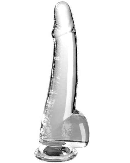 KING COCK - CLEAR DILDO CON TESTÍCULOS 19 CM TRANSPARENTE