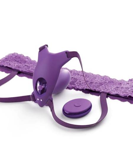 Arnês Mariposa G-Spot com Vibrador Violeta